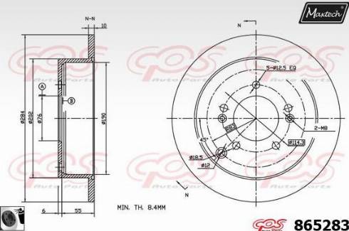 Maxtech 865283.0060 - Kočioni disk www.molydon.hr