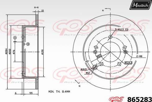 Maxtech 865283.0000 - Kočioni disk www.molydon.hr