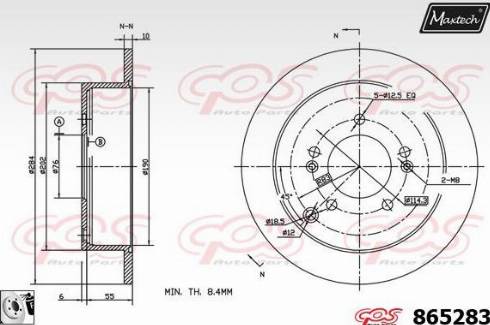 Maxtech 865283.0080 - Kočioni disk www.molydon.hr