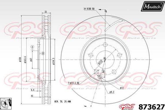 Maxtech 865283 - Kočioni disk www.molydon.hr