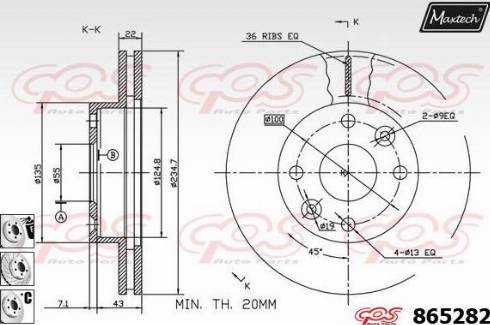 Maxtech 865282.6980 - Kočioni disk www.molydon.hr