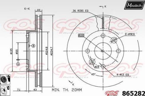 Maxtech 865282.6060 - Kočioni disk www.molydon.hr