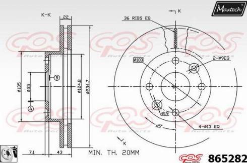 Maxtech 865282.0080 - Kočioni disk www.molydon.hr