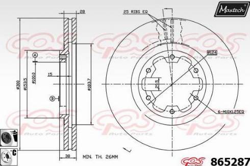 Maxtech 865287.6060 - Kočioni disk www.molydon.hr