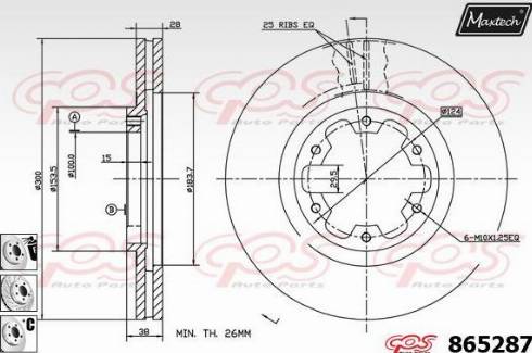 Maxtech 865287.6880 - Kočioni disk www.molydon.hr