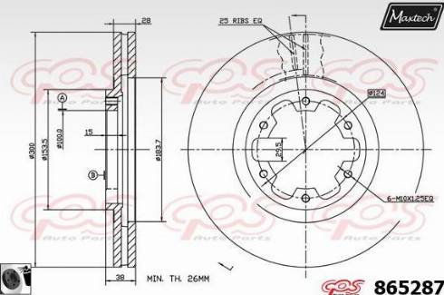 Maxtech 865287.0060 - Kočioni disk www.molydon.hr