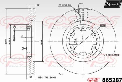 Maxtech 865287.0000 - Kočioni disk www.molydon.hr