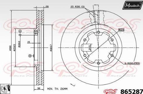 Maxtech 865287.0080 - Kočioni disk www.molydon.hr