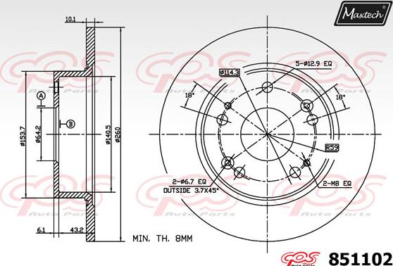 Maxtech 865287 - Kočioni disk www.molydon.hr