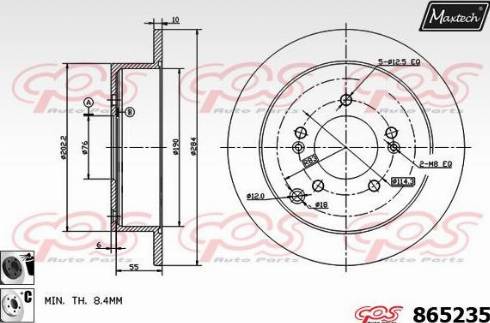 Maxtech 865235.6060 - Kočioni disk www.molydon.hr