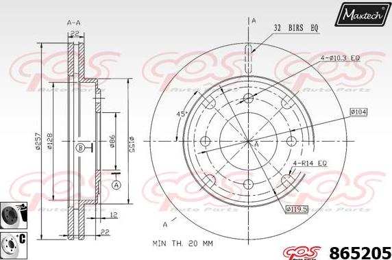 Maxtech 865235 - Kočioni disk www.molydon.hr