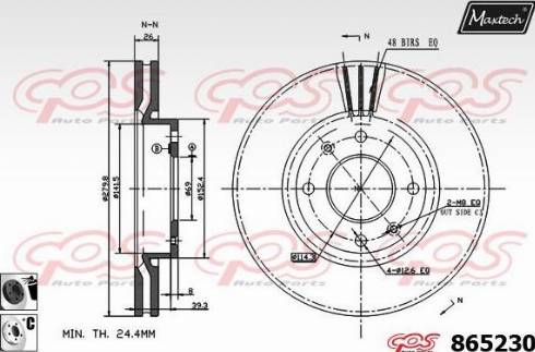 Maxtech 865230.6060 - Kočioni disk www.molydon.hr