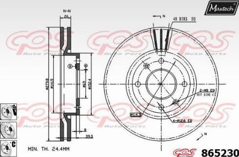 Maxtech 865230.6880 - Kočioni disk www.molydon.hr