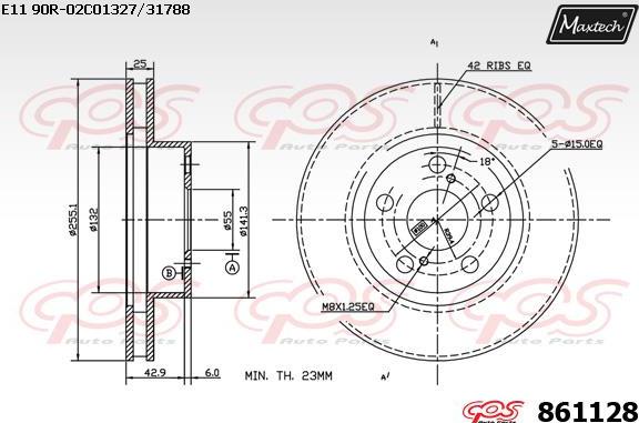 Maxtech 865230 - Kočioni disk www.molydon.hr