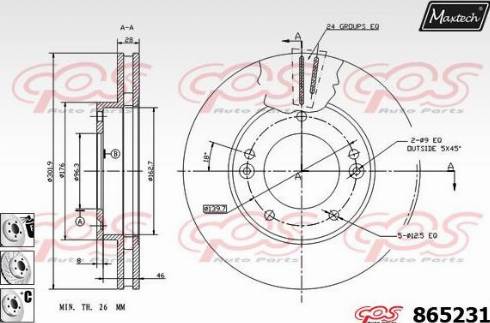 Maxtech 865231.6880 - Kočioni disk www.molydon.hr