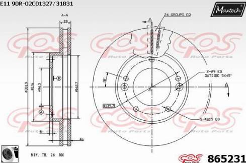 Maxtech 865231.0060 - Kočioni disk www.molydon.hr