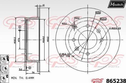 Maxtech 865238.6880 - Kočioni disk www.molydon.hr