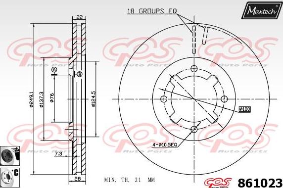 Maxtech 865237 - Kočioni disk www.molydon.hr