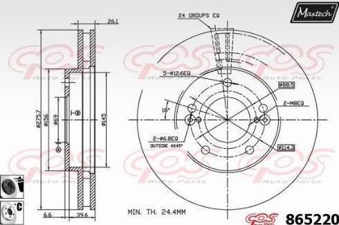 Maxtech 865220.6060 - Kočioni disk www.molydon.hr