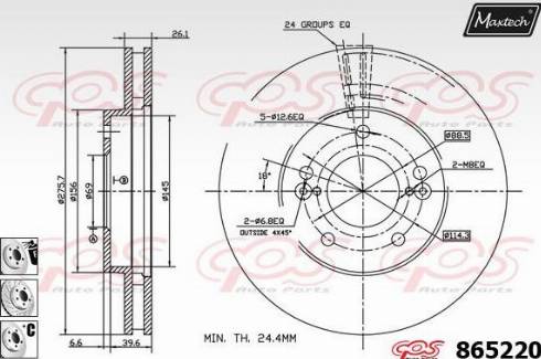 Maxtech 865220.6880 - Kočioni disk www.molydon.hr