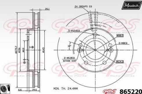 Maxtech 865220.0060 - Kočioni disk www.molydon.hr