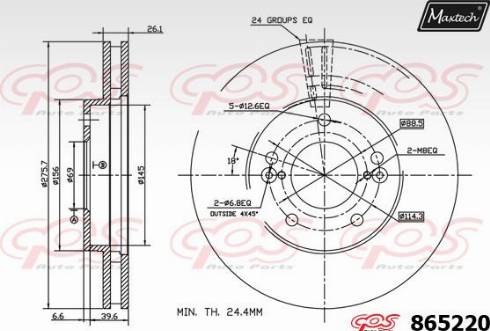 Maxtech 865220.0000 - Kočioni disk www.molydon.hr