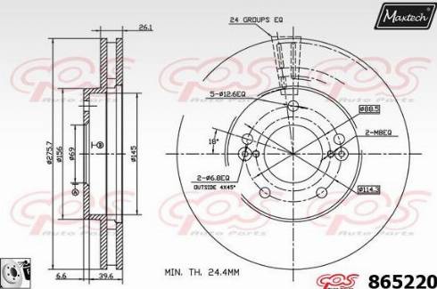 Maxtech 865220.0080 - Kočioni disk www.molydon.hr