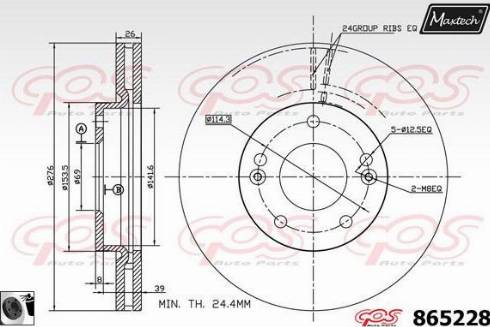 Maxtech 865228.0060 - Kočioni disk www.molydon.hr