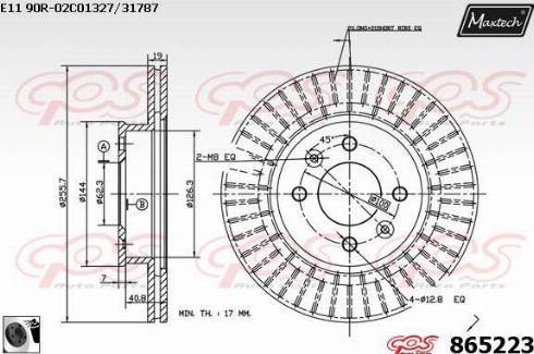 Maxtech 865223.0060 - Kočioni disk www.molydon.hr