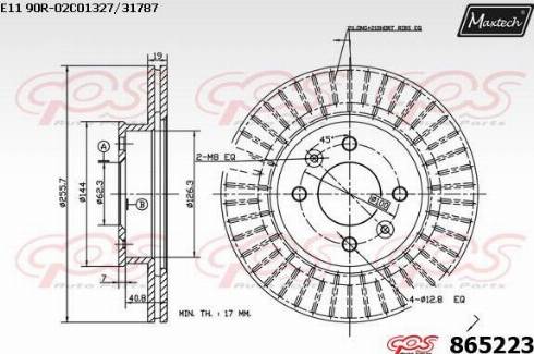 Maxtech 865223.0000 - Kočioni disk www.molydon.hr