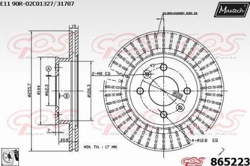 Maxtech 865223.0080 - Kočioni disk www.molydon.hr