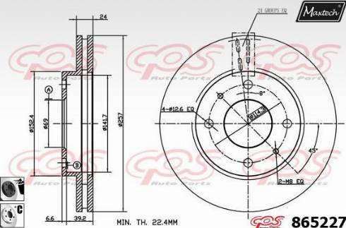 Maxtech 865227.6060 - Kočioni disk www.molydon.hr