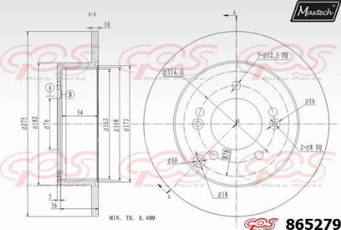 Maxtech 865279.0000 - Kočioni disk www.molydon.hr