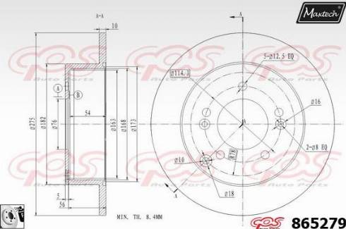 Maxtech 865279.0080 - Kočioni disk www.molydon.hr