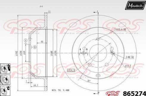 Maxtech 865274.6880 - Kočioni disk www.molydon.hr