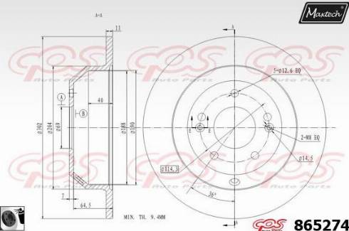 Maxtech 865274.0060 - Kočioni disk www.molydon.hr