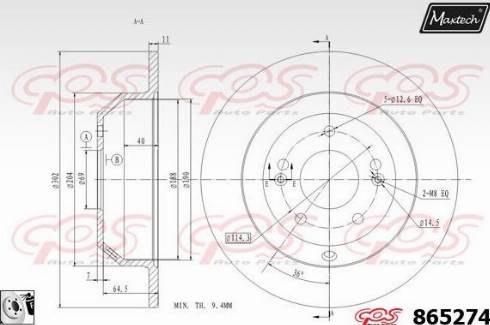 Maxtech 865274.0080 - Kočioni disk www.molydon.hr