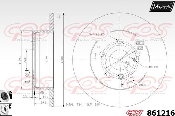 Maxtech 865274 - Kočioni disk www.molydon.hr