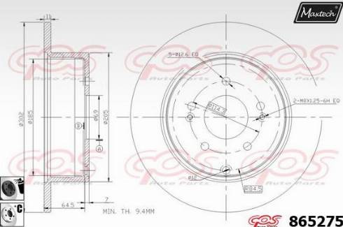 Maxtech 865275.6060 - Kočioni disk www.molydon.hr