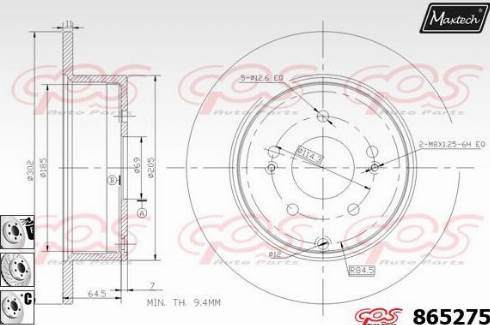 Maxtech 865275.6880 - Kočioni disk www.molydon.hr