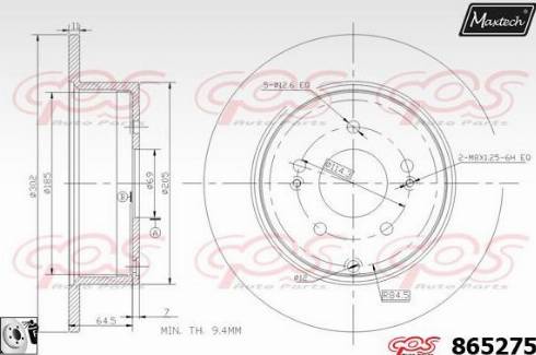 Maxtech 865275.0080 - Kočioni disk www.molydon.hr