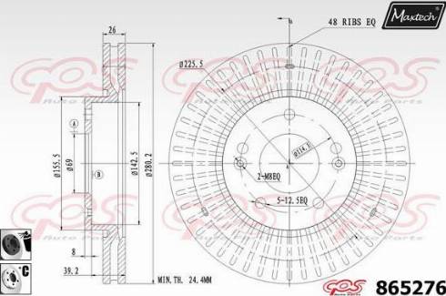 Maxtech 865276.6060 - Kočioni disk www.molydon.hr