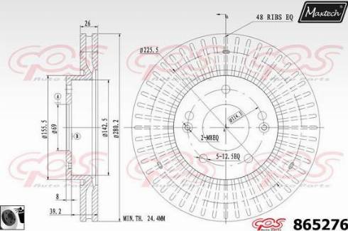 Maxtech 865276.0060 - Kočioni disk www.molydon.hr