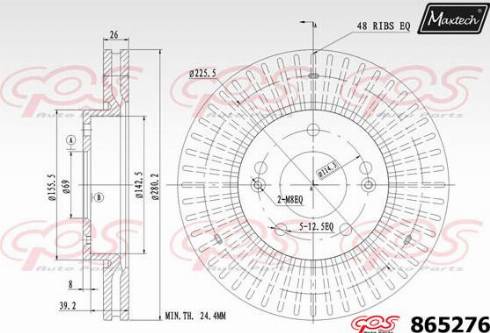 Maxtech 865276.0000 - Kočioni disk www.molydon.hr