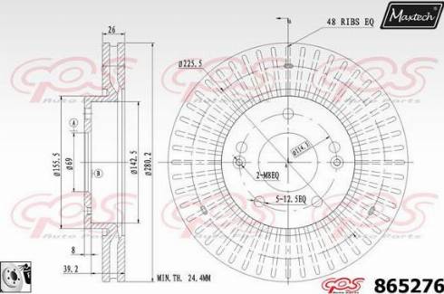 Maxtech 865276.0080 - Kočioni disk www.molydon.hr