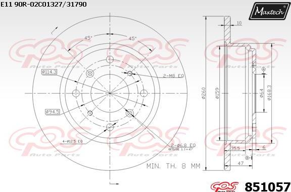 Maxtech 865270 - Kočioni disk www.molydon.hr