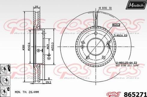 Maxtech 865271.6980 - Kočioni disk www.molydon.hr