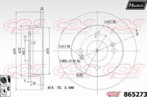 Maxtech 865273.6060 - Kočioni disk www.molydon.hr