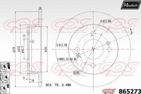 Maxtech 865273.6880 - Kočioni disk www.molydon.hr