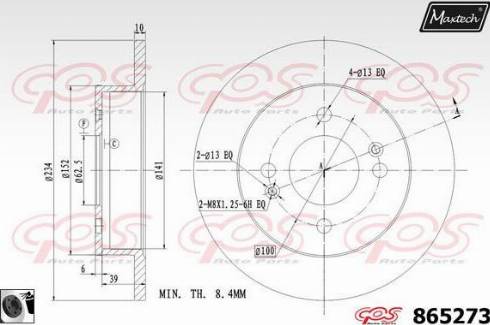 Maxtech 865273.0060 - Kočioni disk www.molydon.hr